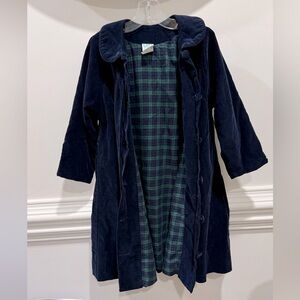 VTG Rags Land Girls Sz 4 NavyBlue Corduroy Peacoat Jacket Made in USA
